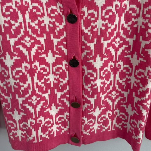 NWT Josephine pink and white cotton cardigan S - Picture 4 of 8